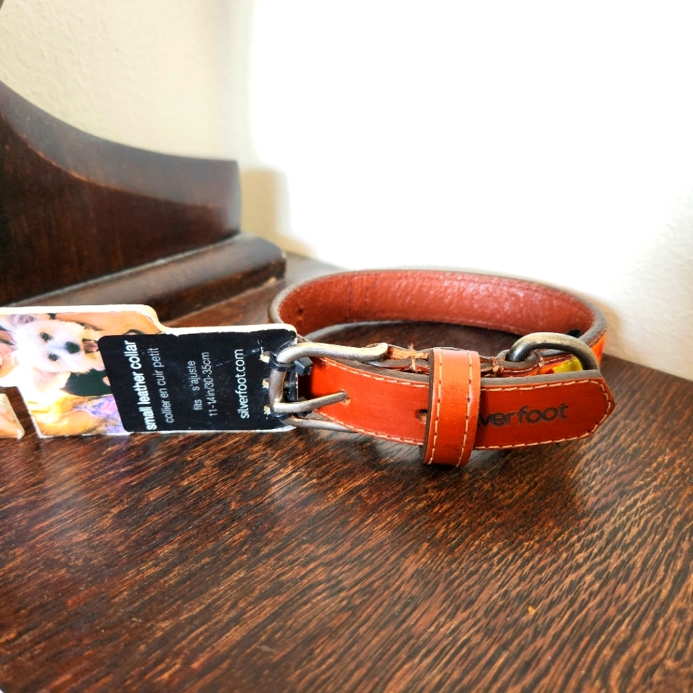 Silverfoot Leather Dog Collar Small 11-14"